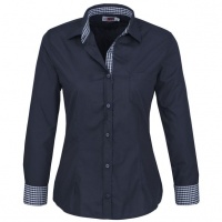 Ladies Long Sleeve Warrington Shirt - Black, Navy Blue